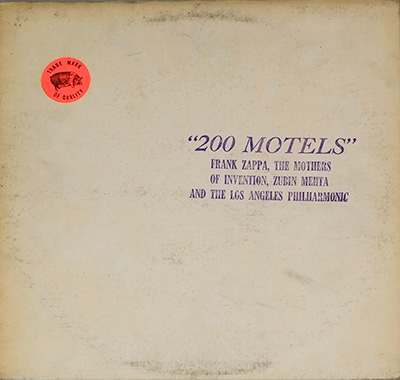 FRANK ZAPPA & MOTHERS OF INVENTION - 200 Motels TMOQ Green Vinyl (1971, USA) album front cover vinyl record